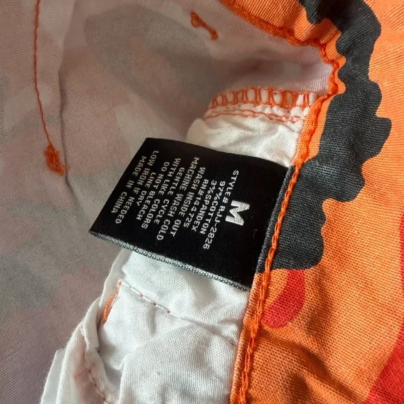 American Bazi Orange Camo Cargo Pants Joggers Utility Streetwear Size M - Picture 10 of 10
